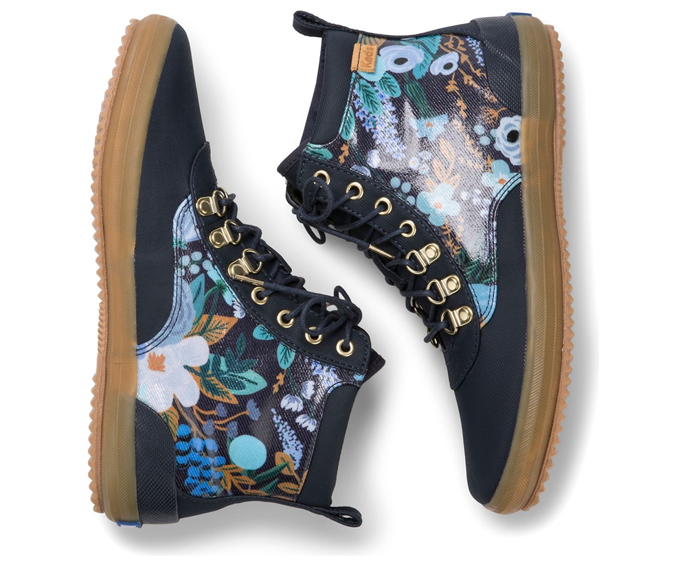 Keds Boots Navy - Rifle Paper Co. Scout Water-Resistant Garden Party - Womens LAYXOV-794